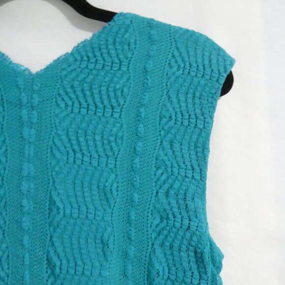 RABBIT RABBIT RABBIT DESIGNS | size 12 | Lined Short Sleeve Turquoise Dress - Picture 12 of 16